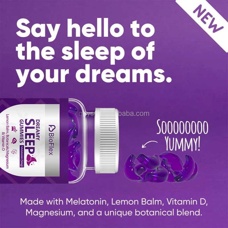 OEM Private Label 5mg Melatonin Sleep Gummies for Promote Relaxation Sleeping Stay Asleep Long