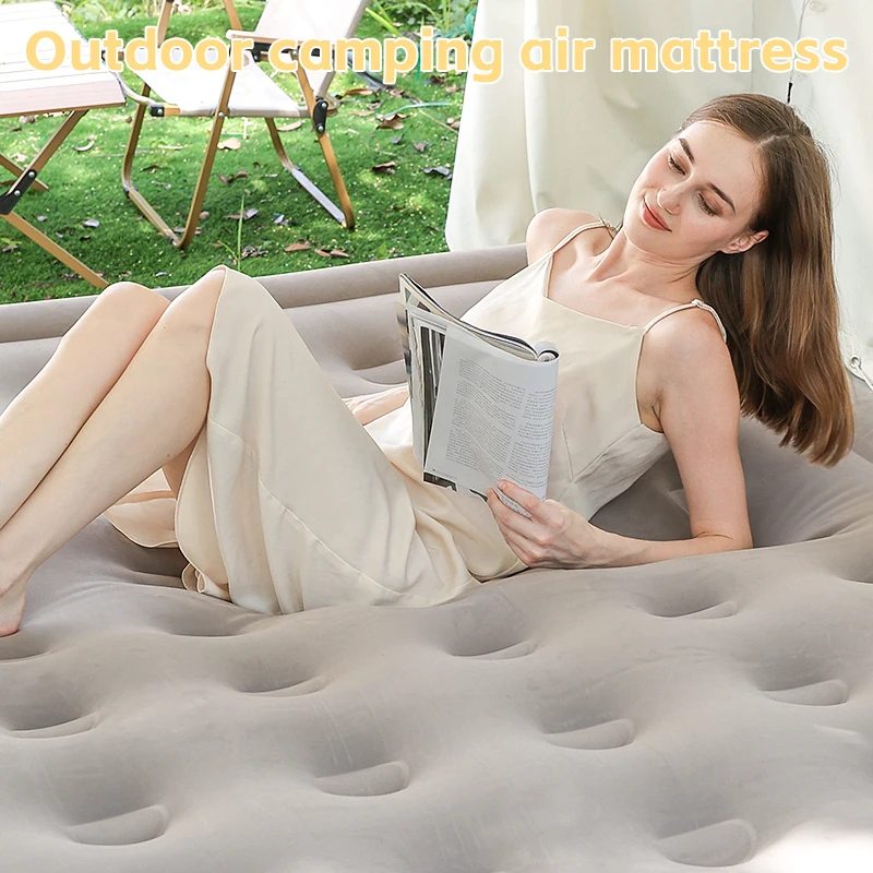 Inflatable Pvc Bed Custom Durable Eco-Friendly PVC Flocking Inflatable Air Bed