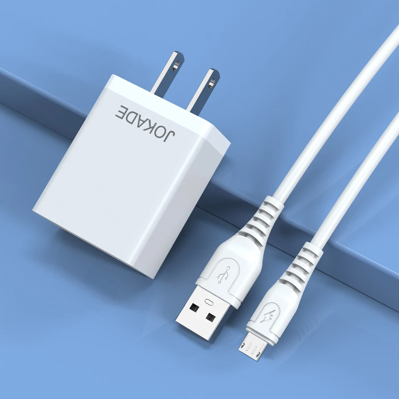 JOKADE   Mobile Phone Usb 3A Fast Charging Wall Charger Single Port Intelligent Charger Set American Standard