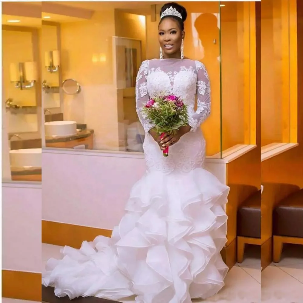 Mermaid Tail Wedding Dress Bridal Gown 
