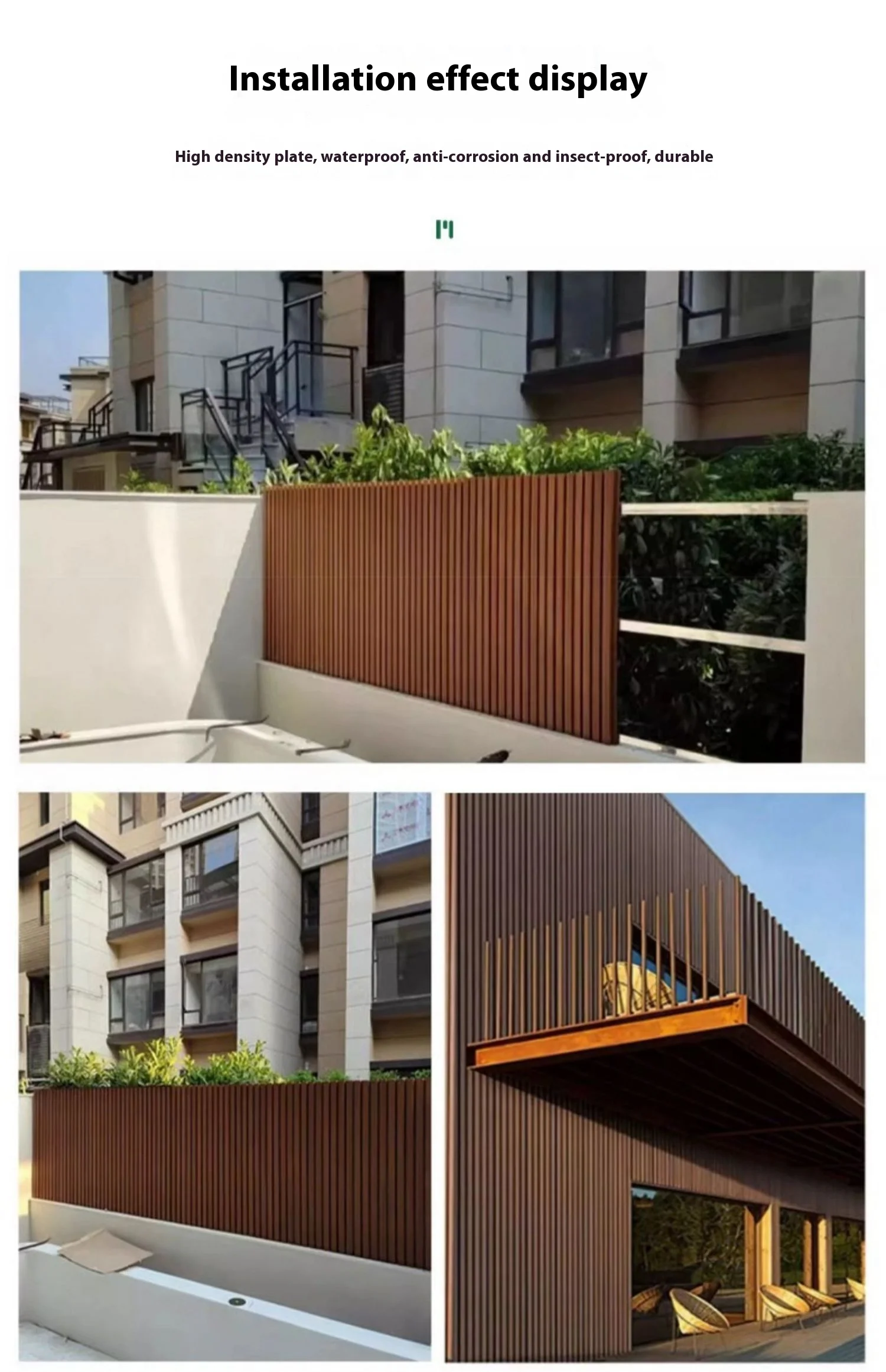 Great Wall WPC Fluted Cladding Panel Waterproof and Fireproof for ...