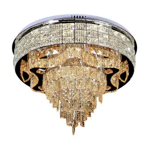 Whosale Good Bright 3 Colors Led Crystal Fancy Lights for Home  Crystal Led Chandelier Aluminium Modern Light Crystal Lamp