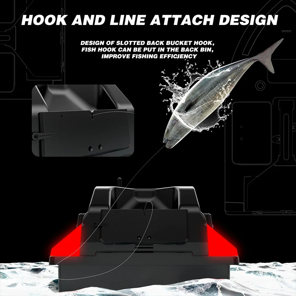 Flytec V020 Bait Boat GPS Fishing Bait Boat 500M With 3 Bait Tanks Fish Finder 2KG Loading Automatic Cruise/Return Fishing Boat