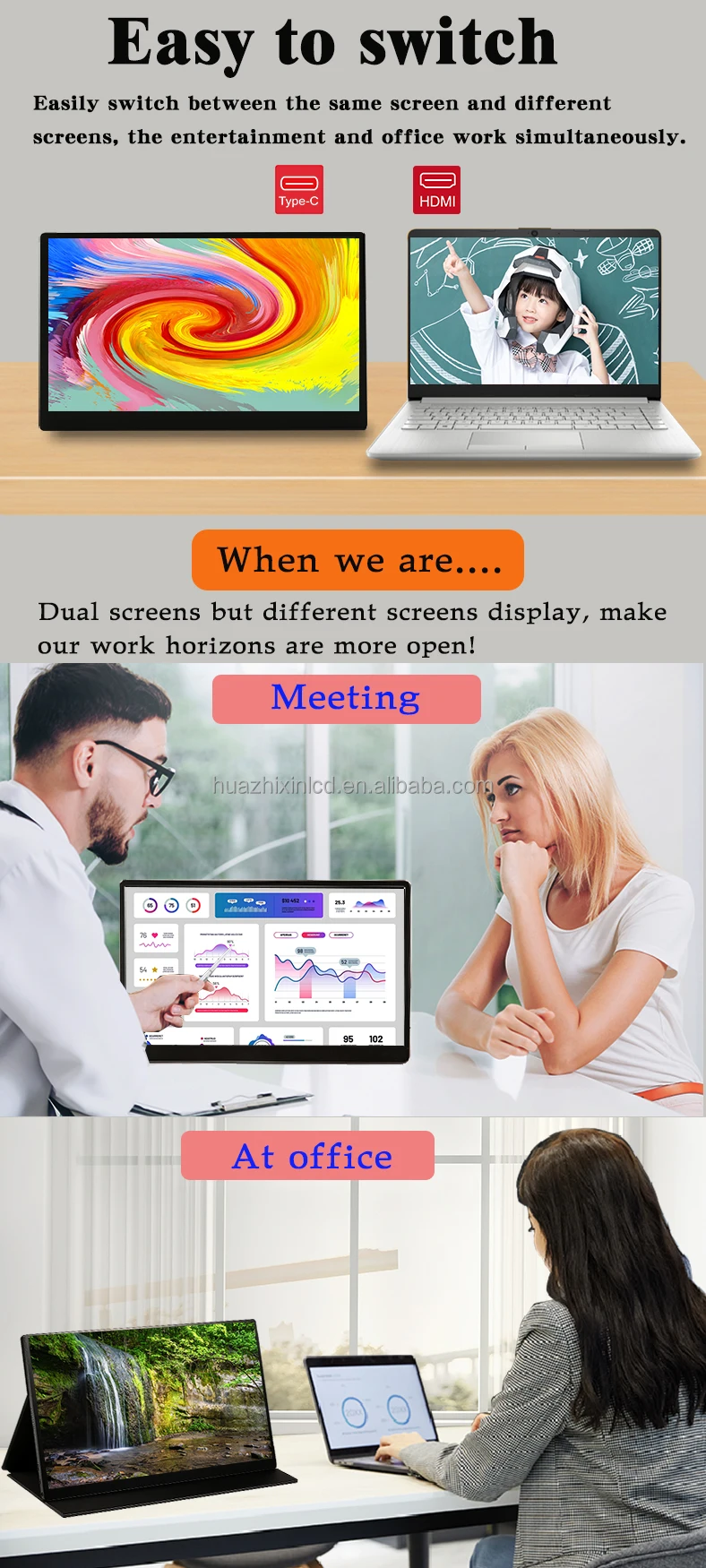 15.6 Inch Extended Laptop Screen New Laptop Computer Portable Screen