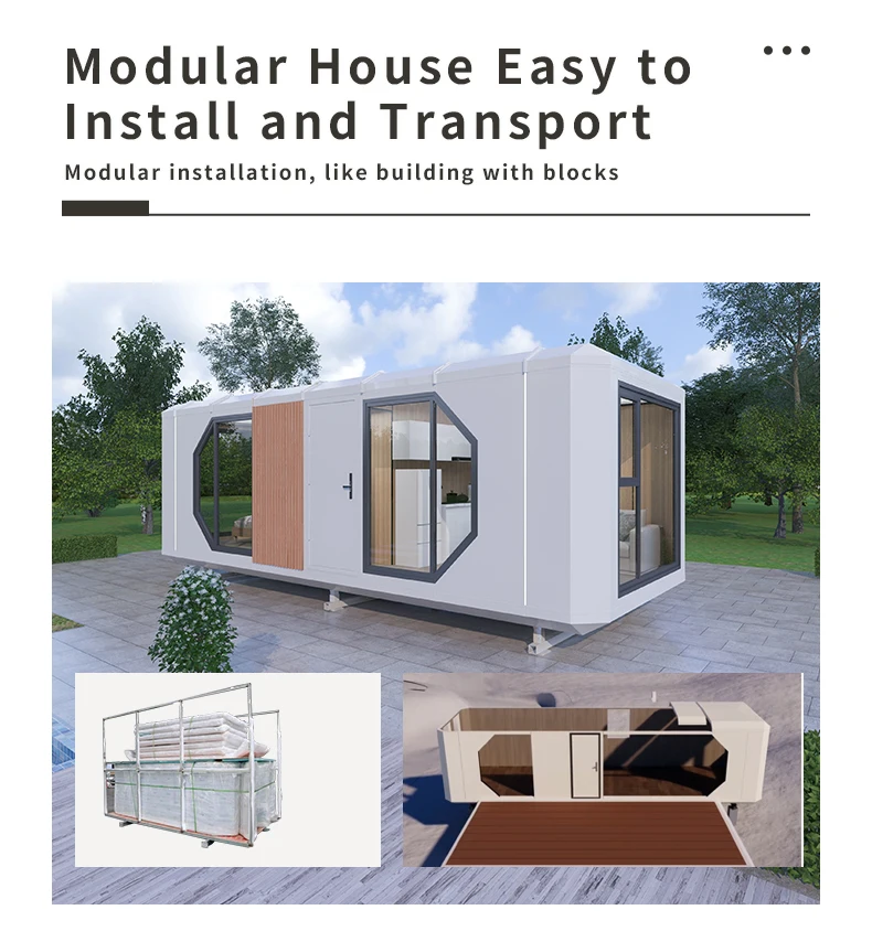Contemporary Tiny Modular Home - Waterproof & Easy Install - OEM