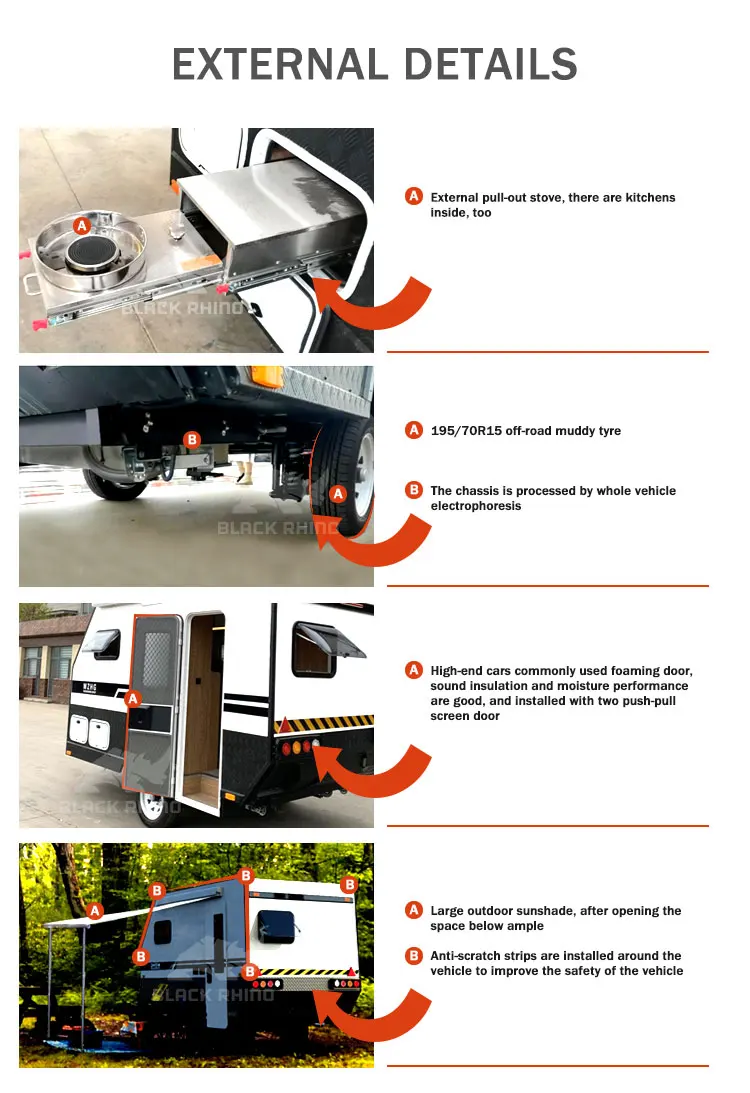 Travel 13 Ft Offroad Camper Hybrid Australian Standard Caravan With ...