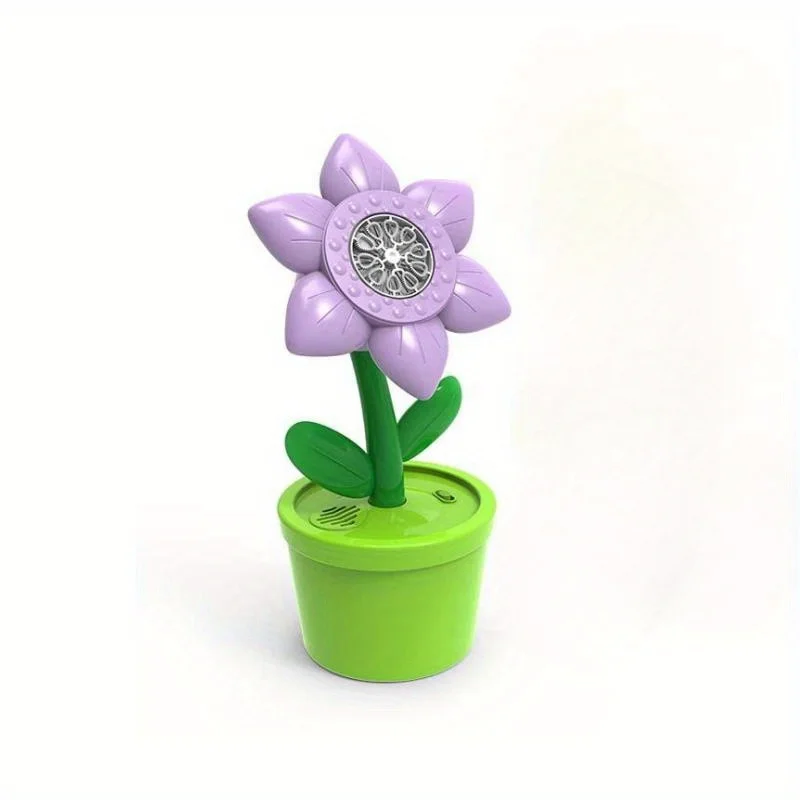 Machine à Bulles Automatique – Souffleur En Forme De Tournesol Avec Musique Et LED – Idéale Pour Fêtes, Jardins Et événements En Plein Air