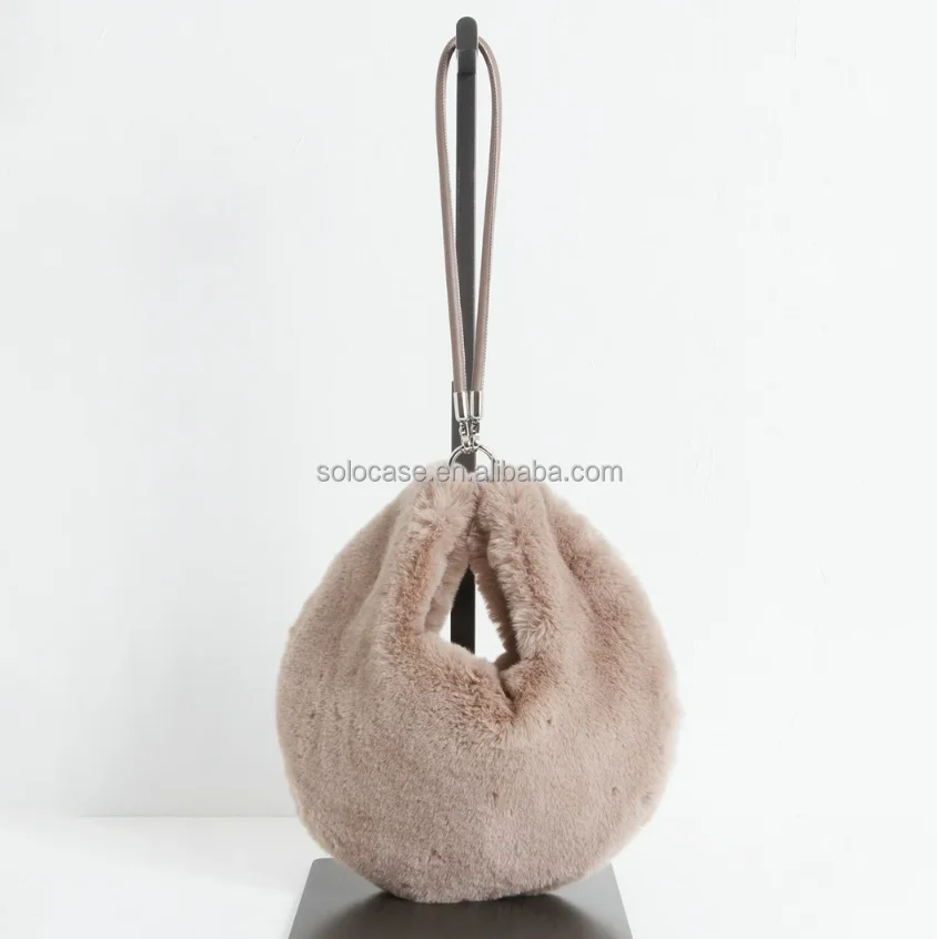 Plush Soft Small Fleece Fur Sherpa Tote Bag
