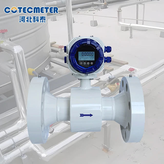Customized 316L Pulse HART Communication Electro Magnetic Flowmeter for Marine Wastewater Alcohol Milk OEM Support
