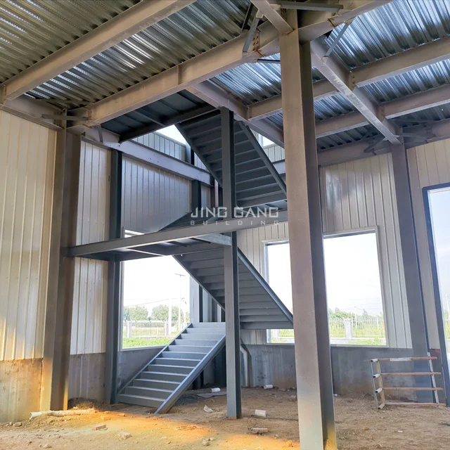 Prefab industrieel constructiegebouw voor magazijnwerkplaats met staalconstructie