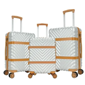 Wholesale ODM OEM Service Available ABS Aluminum 4-Wheel Combination Lock Carry-On Trolley Luggage Spinner Caster Unisex Travel