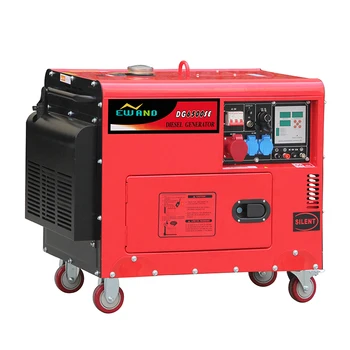 6500w 3phase 400V luxury multiple function digital control panel silent diesel generator