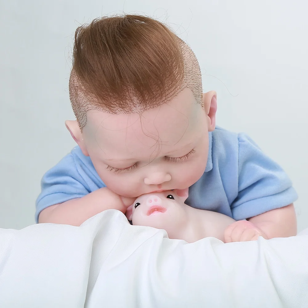 18inch Reborn Baby Boy Doll Lovely Asleep Lifelike Soft Touch Cuddly ...