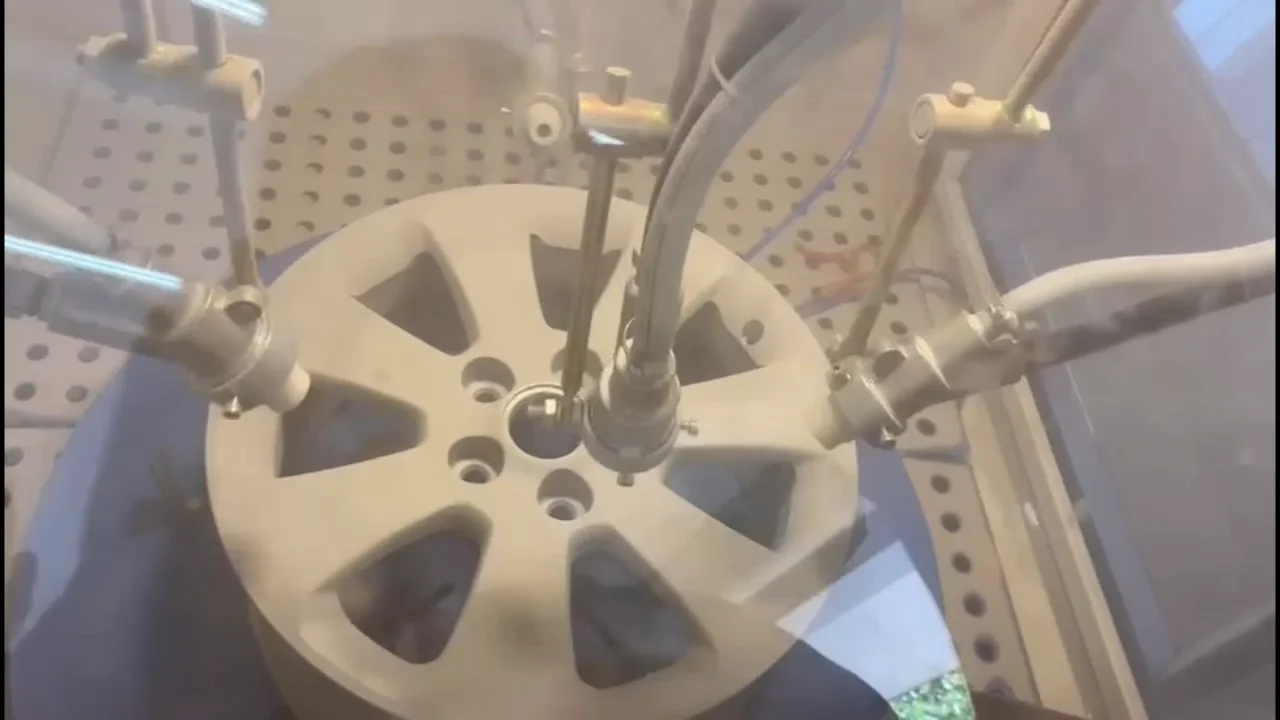 Automatic Rotary Table Sand Blasting Machine For Alloy Wheel Buy