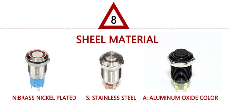 Custom 12MM 4Pin ON-OFF Metal Push Button Switch Waterproof High Button Push Button Electrical Switch with Power LED
