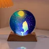 colorful Dolphins Chasing the Moon