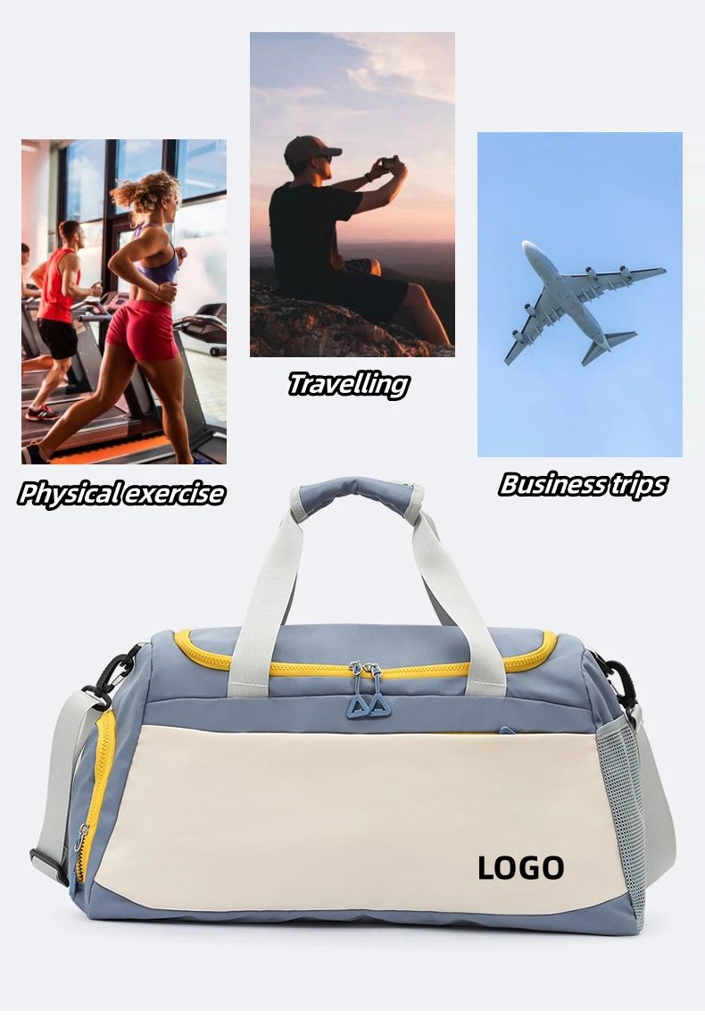 Yin Yang Black Sports Duffle Bag For Kids & Teens - Gym Bag With Shoe Compartment, Travel Overnight Weekender Shoulder Bag