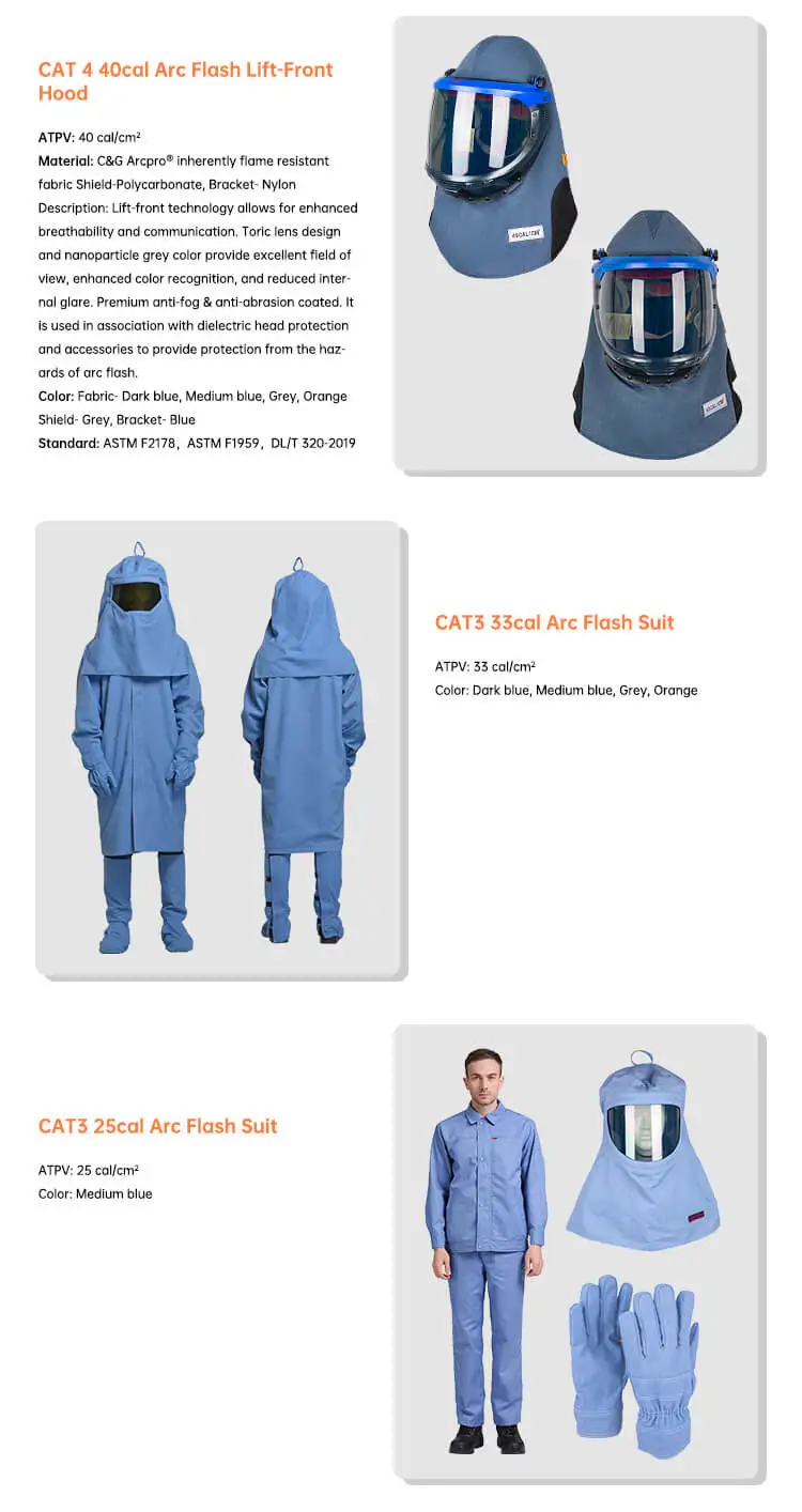 Electrical 40 Cal Cm2 Arc Flash Suit Category 4 - Buy 40 Cal Cm2 Arc ...