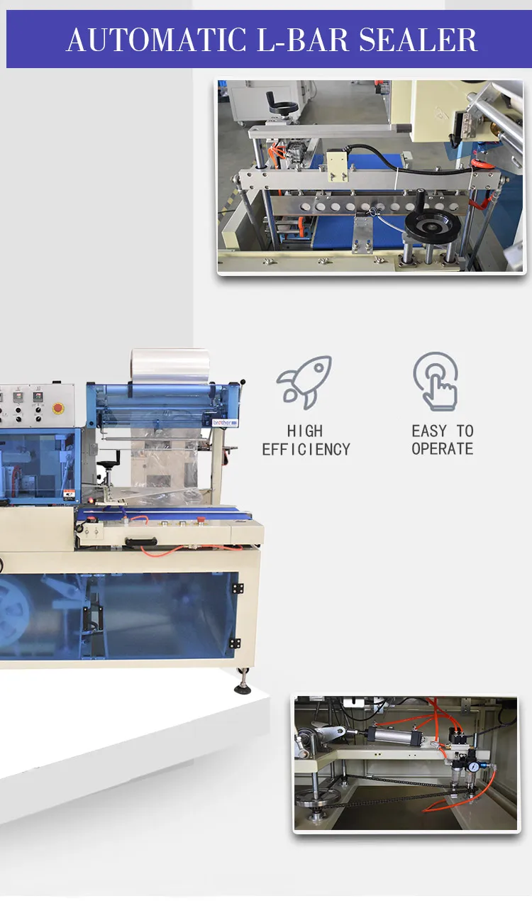 BF450 Automatic Continuous Motion Shrink Wrapping Machine