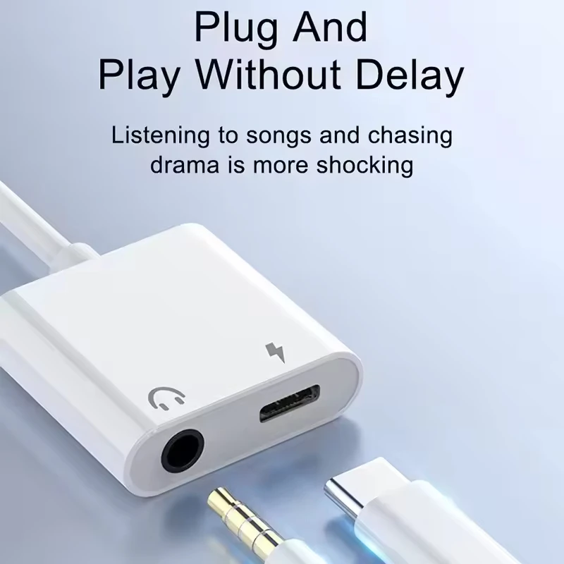 Dual USB Type C Aux Headphone Adapter in Audio Fast
