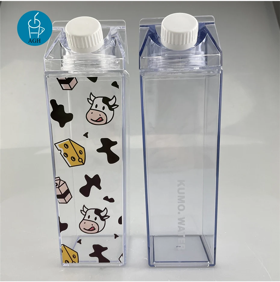 Customized Milk Carton Plastic Water Bottle