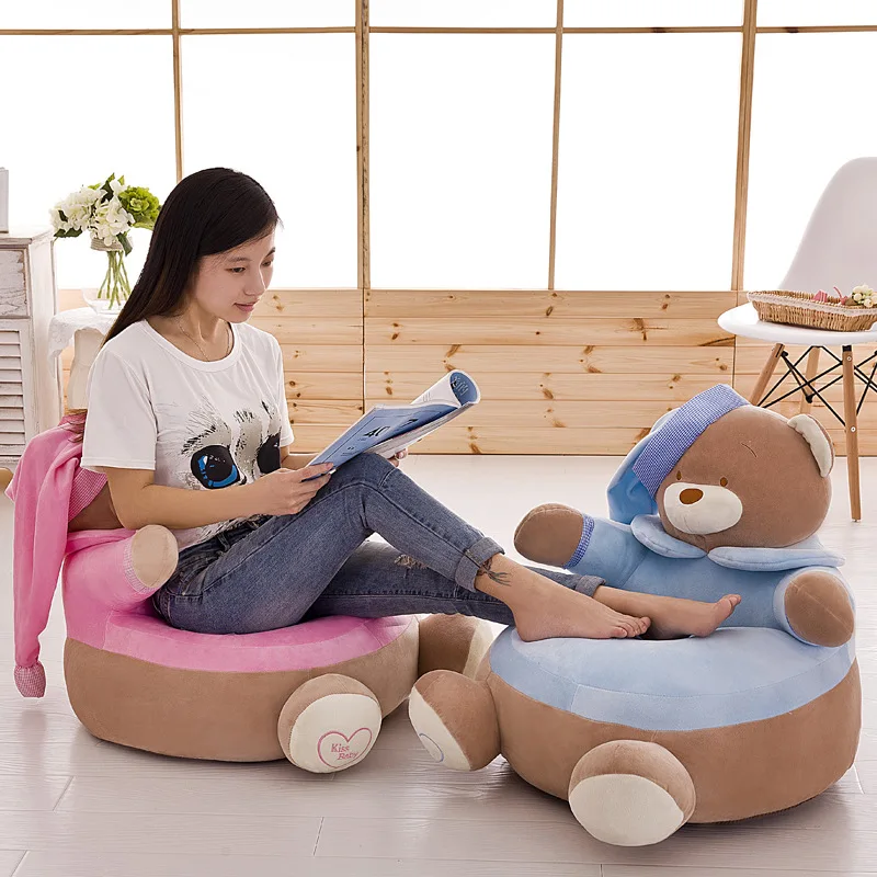 Cute Mini Cartoon Play Sofa Toddler Floor Sofa Chair Plush Baby Animal
