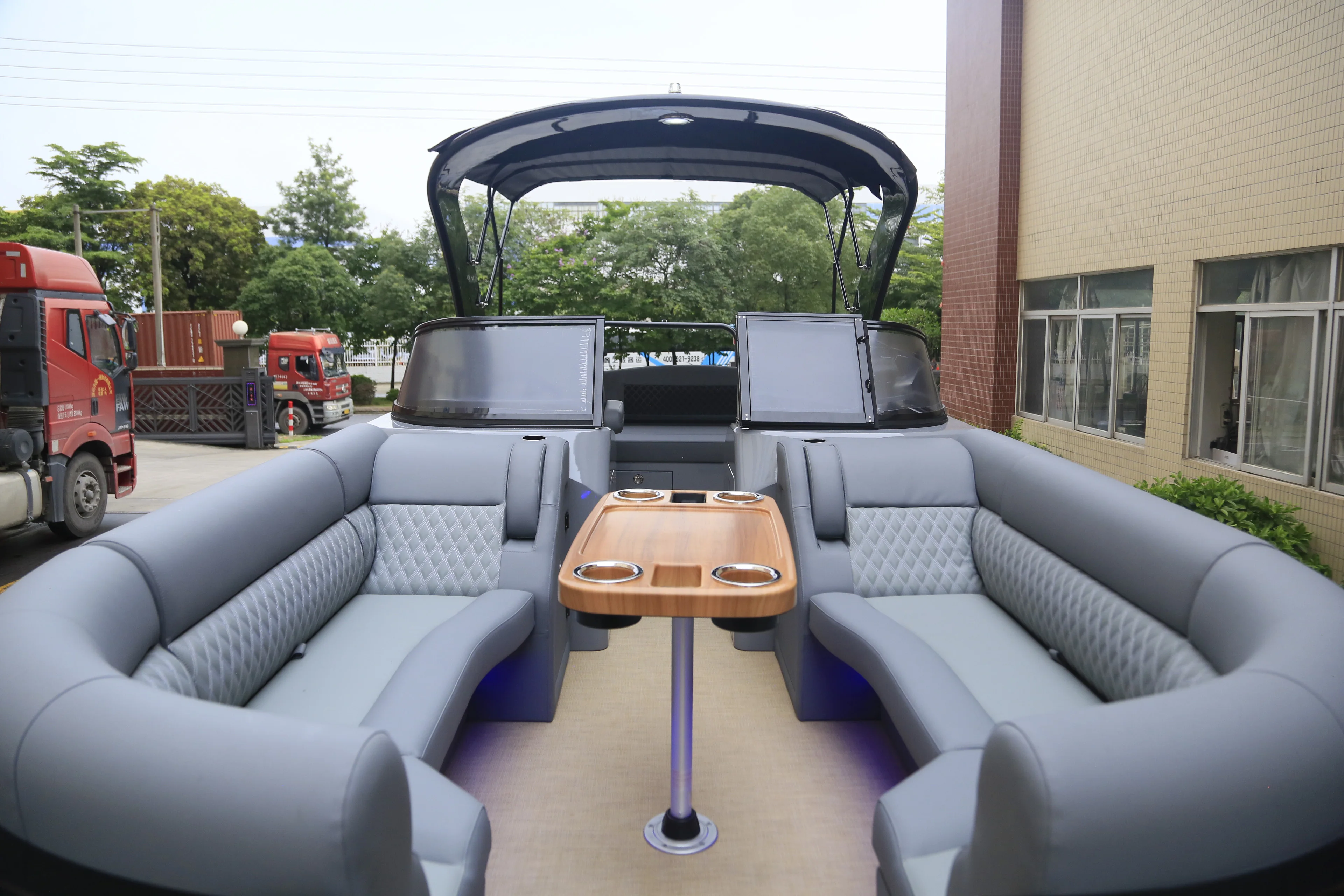 Custom Inboard Pontoon Kinocean Custom Aluminum Fiberglass Pontoon Boat - Drifting Excellence