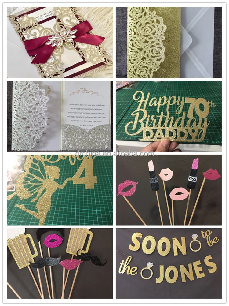 Heavyweight Colored Glitter Cardstock Paper 110lb 300gsm Craft Card