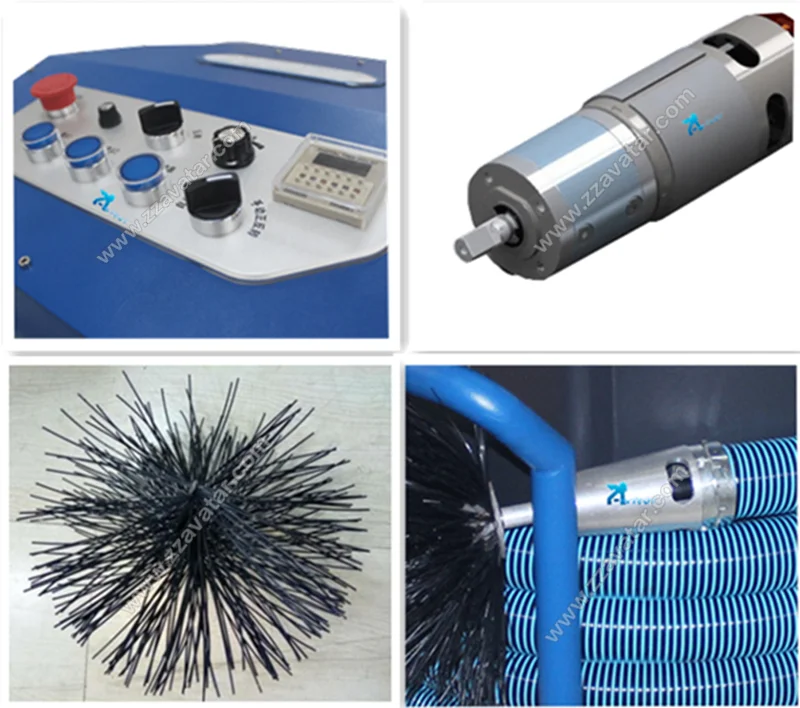 Rotary Brush With Dust Vacuum Extractor 2 In 1 Air Duct Cleaning Machine  Manufacturer-supplier China