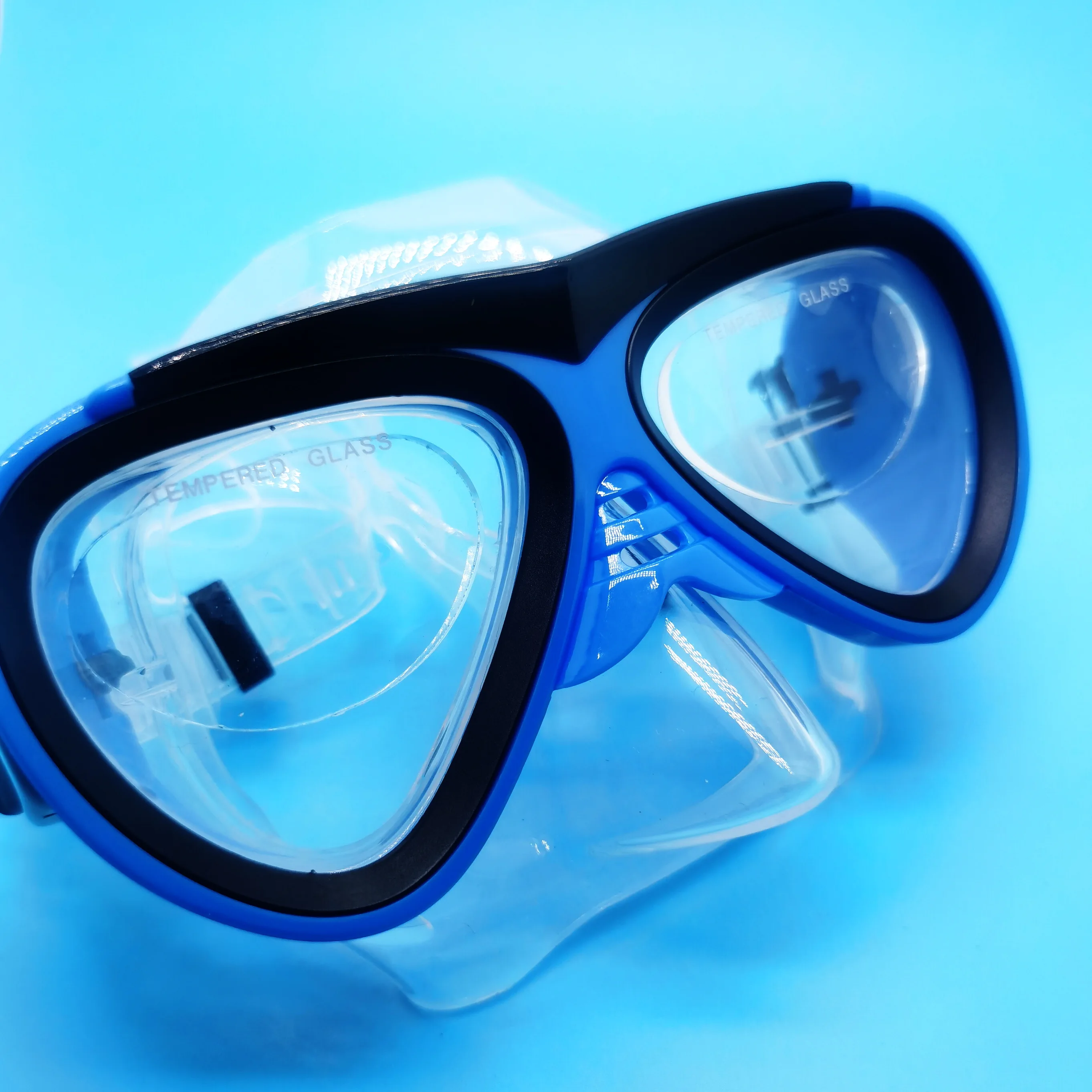 Unisex Liquid Silicone Stickon Myopia Glasses Diving Mask Bifocal