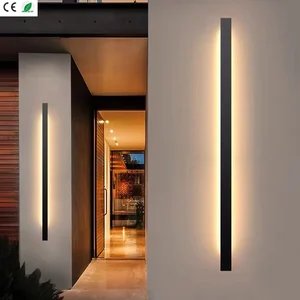 ECOJAS Modern Outdoor Waterproof Black White Acrylic Led Wall Light Ip65 Iron Metal Housing Led Wall Lamp Hotel Wall Lamp