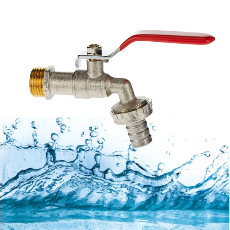Long Handle Aluminum-Handle Brass Water Tap Brass Bibcock Faucet Taps for Basin Use