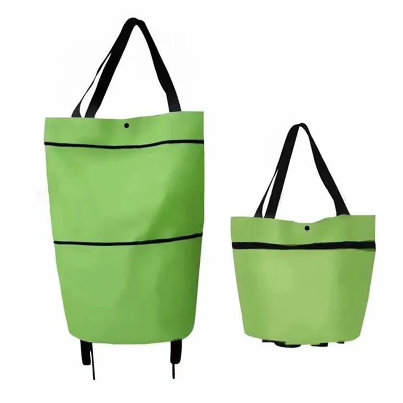 portable handbag foldable supermarket tugboat bag pull rod