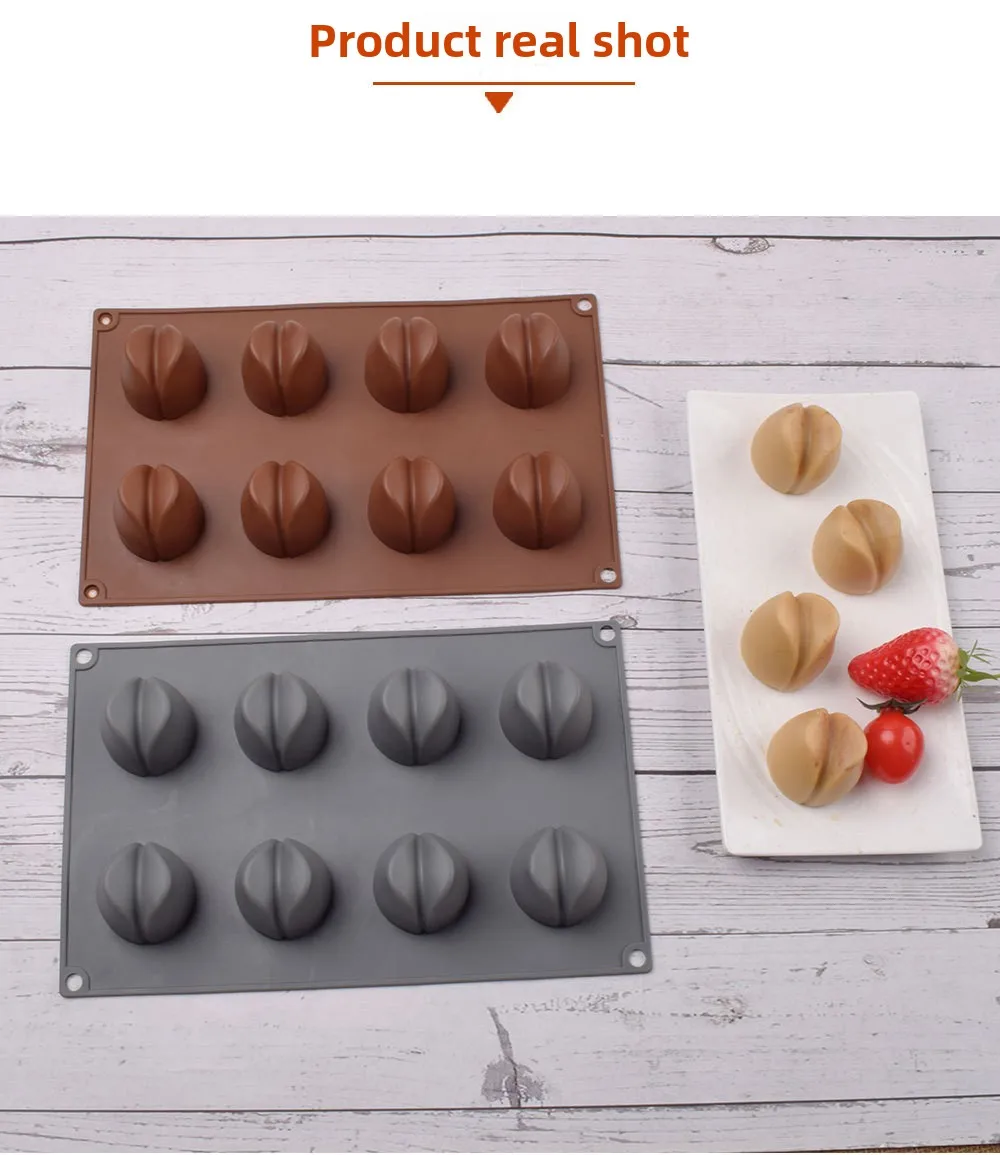 8-Grid Lip Shape Silicone Mold for DIY Jelly Cake Baking Tools for Milk White Chocolate Cookie-for Jelly Chocolate Cookie details