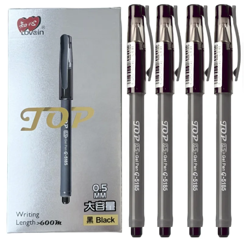 Zhixin G-5185 0.5mm Fine Point Gel Ink Pen - Durable Jumbo Refill