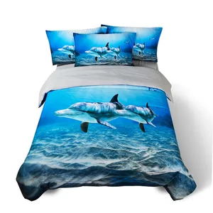 High Quality 3D Sheet Fabric Sheets 100% Polyester Double Bedsheet Bedding Set Microfiber Bed  Cover