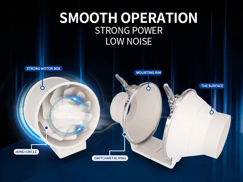 Inline Duct Fan, LONGWELL, 6'' - detail 4