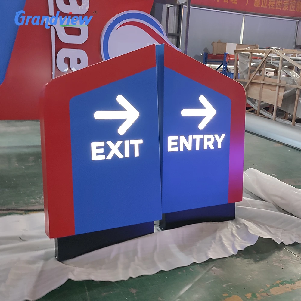 Special Prefab Steel Structure Illuminuated Roof Service Station Gas Station Canopy for Sale