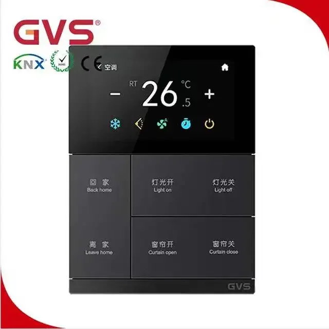 Factory Price GVS KNX EIB Smart Home Building Automation System Metal Plastic Black White Sliver Touch Pad Keypad GVS Waltz KNX