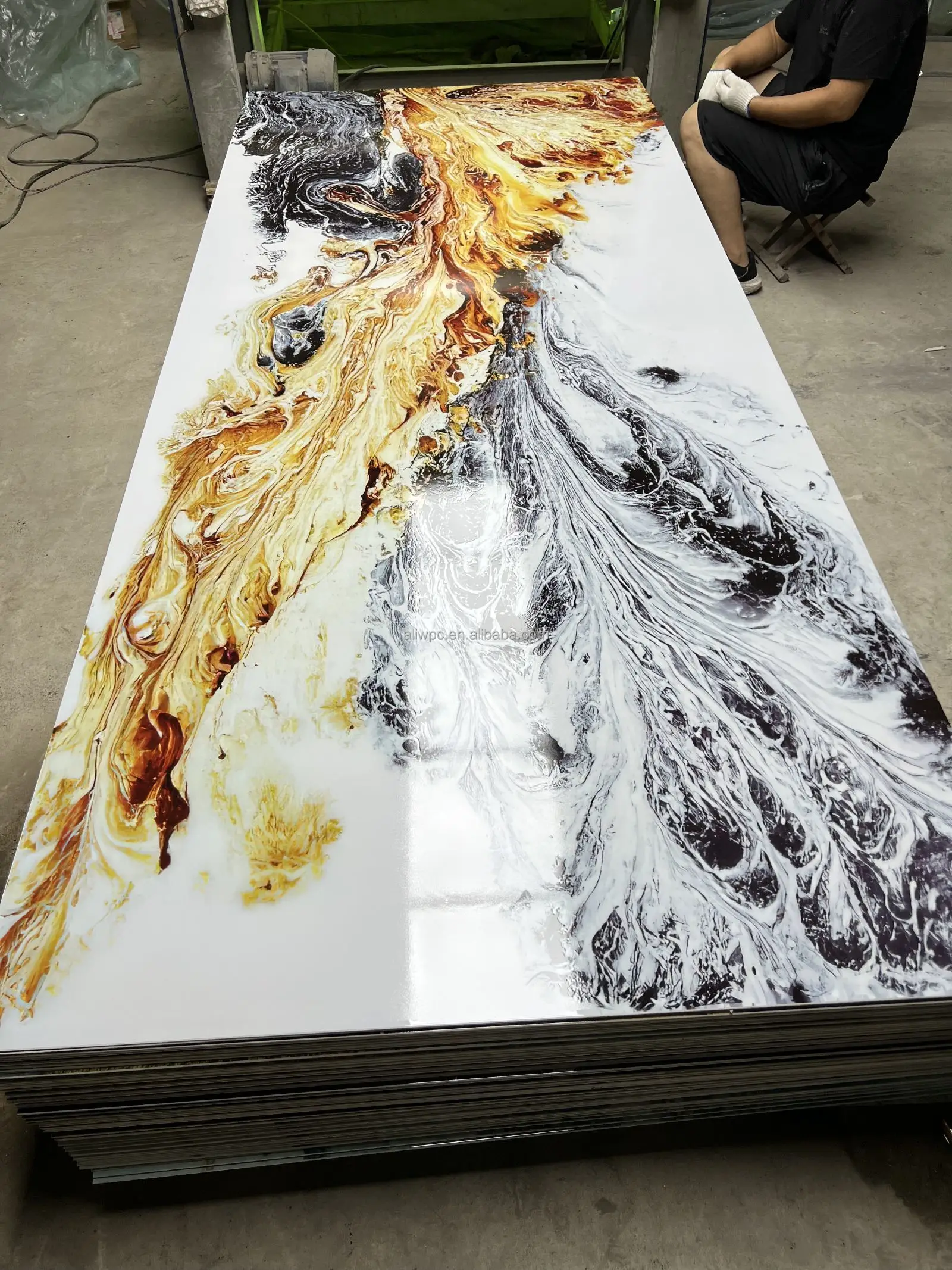1220x2900x3mm Uv Marble Plastic Sheet 3d Pvc Wall Panel Wall Background ...