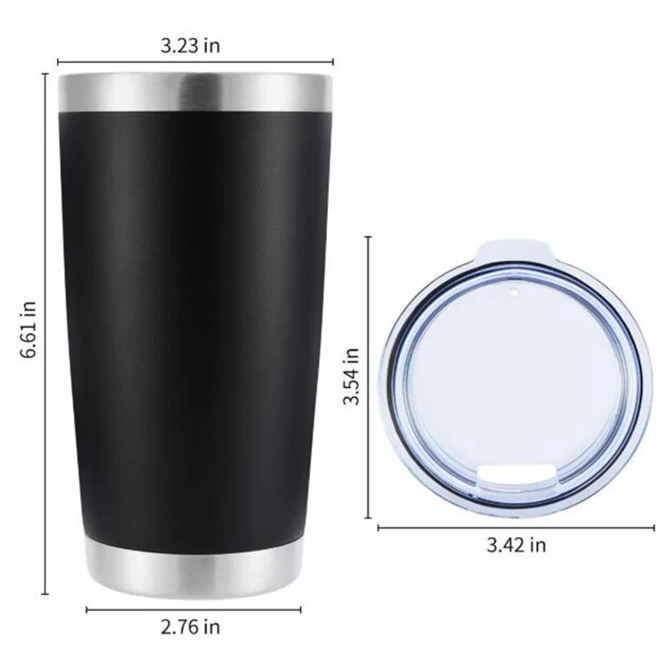 20 Ozmugs Stainless Steel Thermal Coffee Tumbler Cups In Bulk Travel