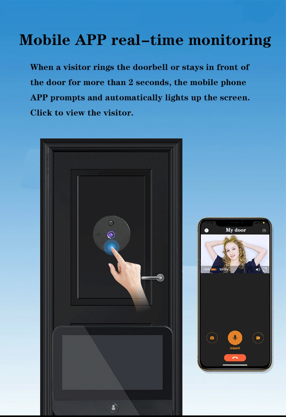 4.3 Inch Lcd Screen Ir Night Vision Two Way Audio Doorbells Wired With Camera Security Motion Detection Timbre Para Puertas 13