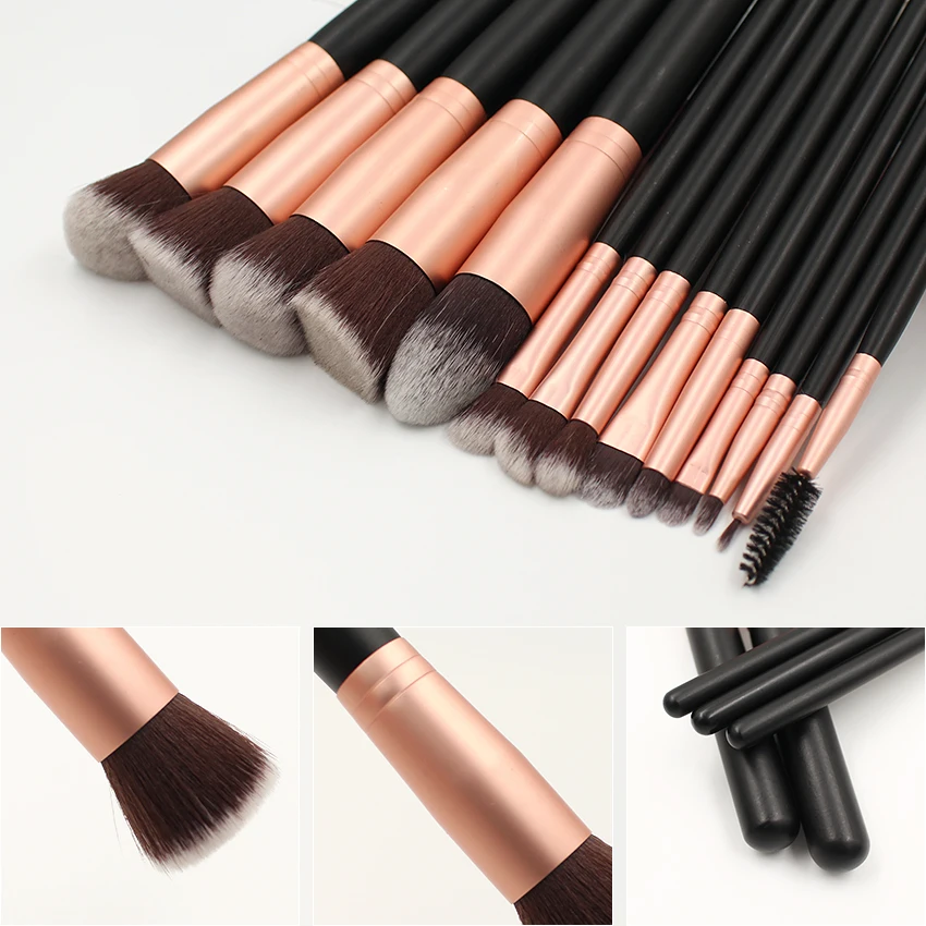 Pink Custom Makeup Brushes 14pcs Synthetic High Quality Make Up Brushes
