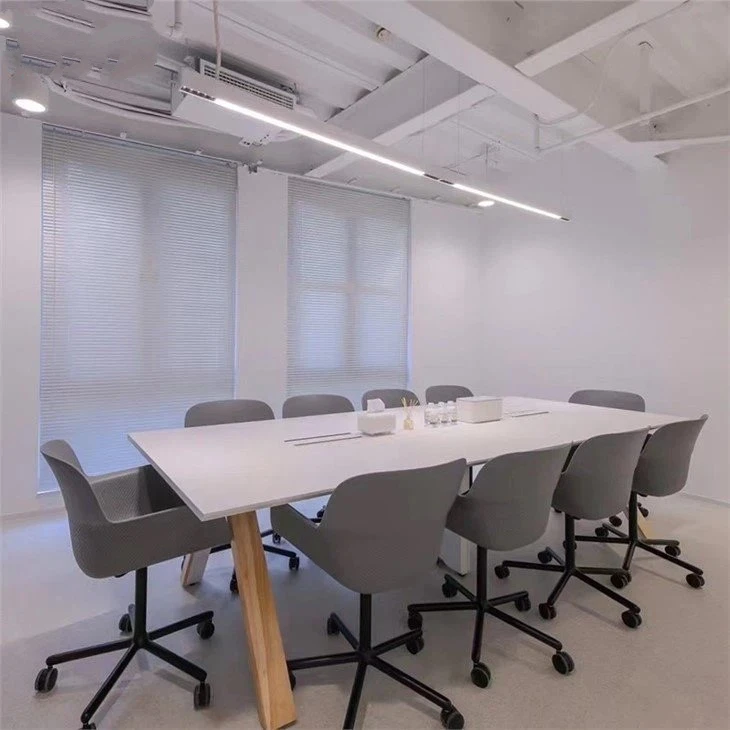 Conference Table and Chairs Set Wood 22 Seater White Conference Table
