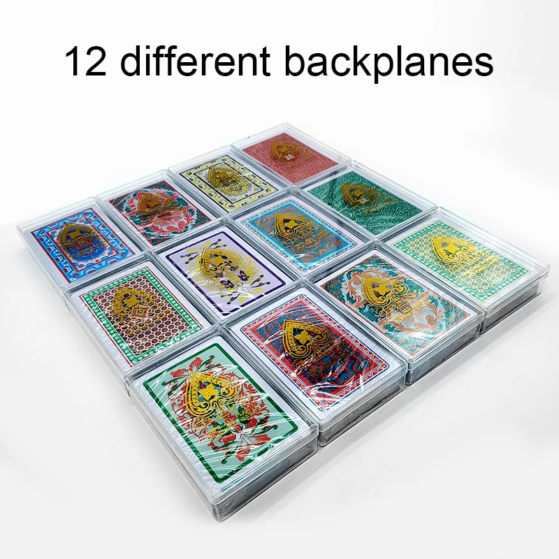 Organisation Jetons Casino Maison Cartes Poker Plastique -2 Jeux De Cartes De Poker En Plastique Professionnelles Imperméables Boîtes Rangement Puces Empilables