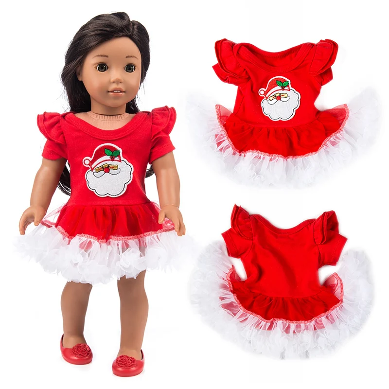 2019 Новый 18 дюймов американская девушка xiafu кукольной одежды, оптовая продажа; Горячая распродажа; Модное Длинное рождественское подол с юбкой-пачкой