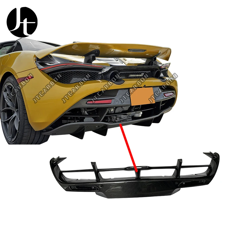 Carbon Fiber Rear Bumper For Mclaren 720s Coupe Spider Trunk Diffuser ...