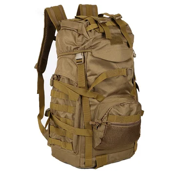 Men'S Outdoor Sports Hiking Bag Molle 65L 60L Camping Tactics Large Canvas Backpack Large Capacity Tactical Backpack