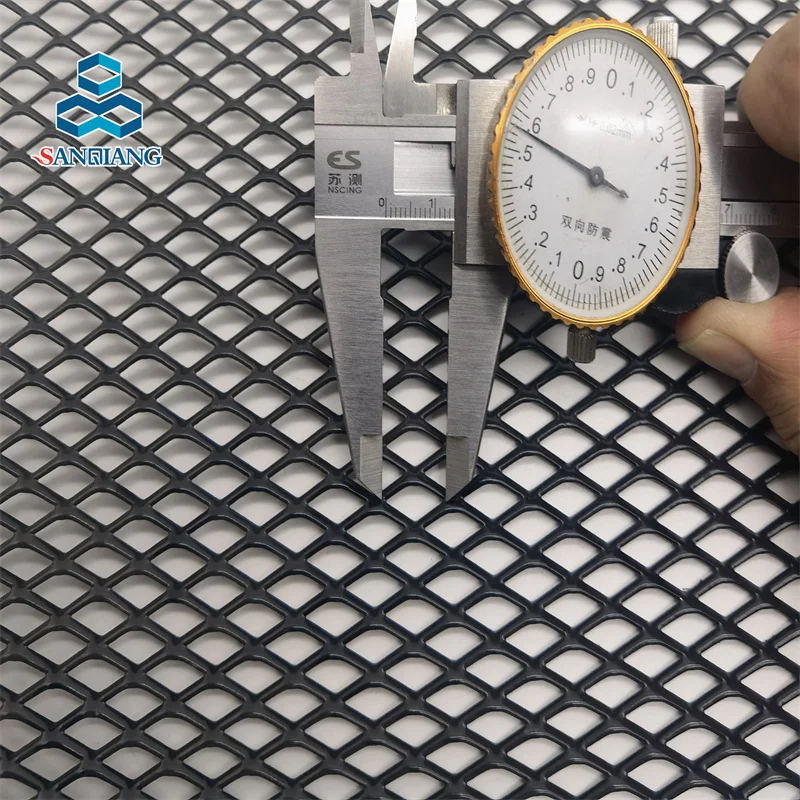 6x20mm 500mm Width Black Aluminum Perforated Expanded Mesh Diamond Hexagonal Hole Car Grille Screen