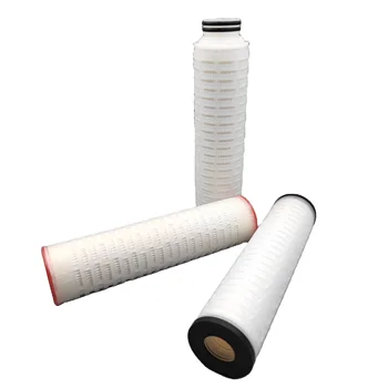 20 Inch 0.2 Micron Metal Pleated Filter Element Water Paper High Flow Pp/Nylon/Ptfe Pleated Membrane Polyester Filter Cartridges